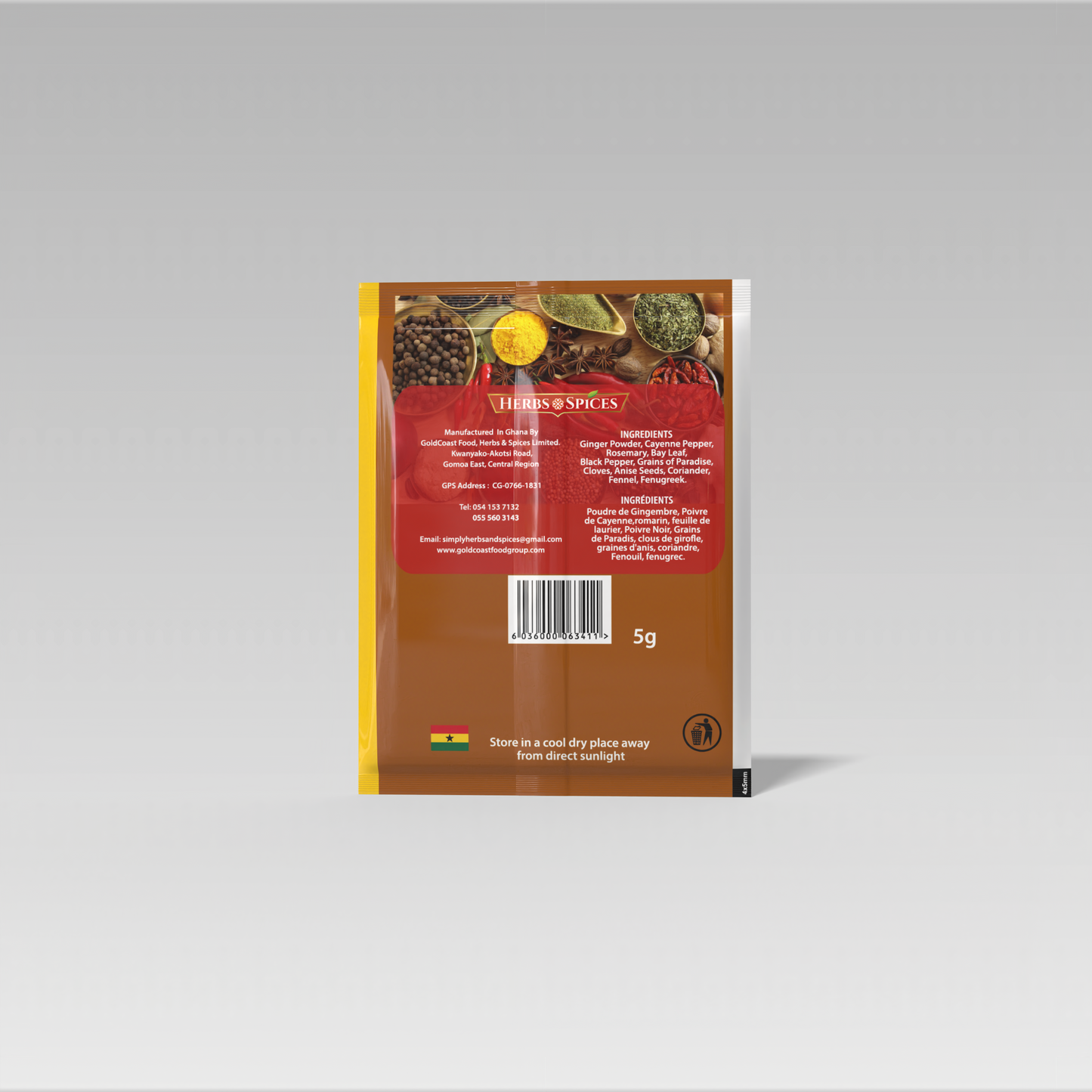 Sankofa Natural Spices—Beef Blend|No MSG & Fillers|5g Sachets|NMA Foods
