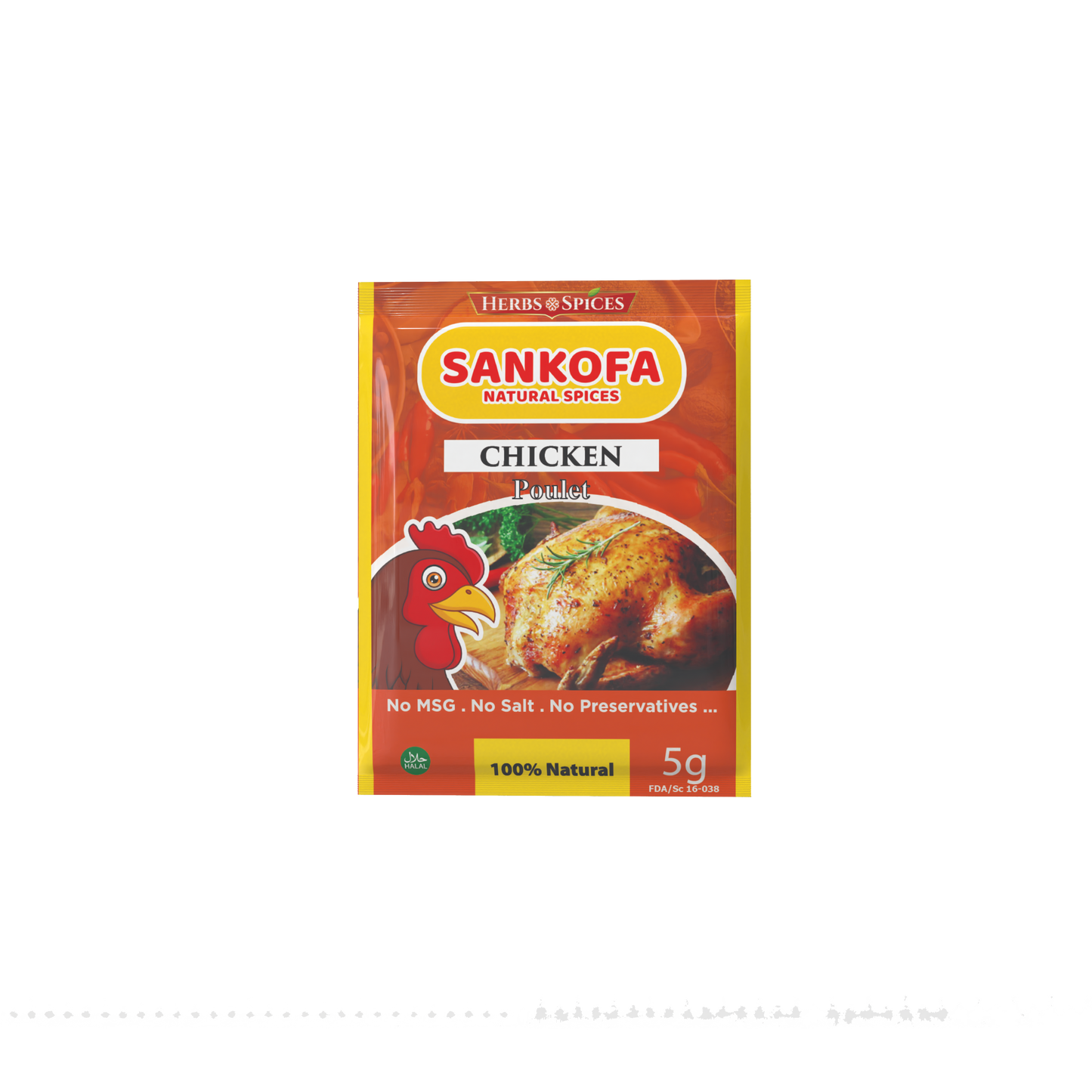 Sankofa Natural Spices—Chicken & Poultry Blend|No MSG No Fillers|5g|NMA Foods