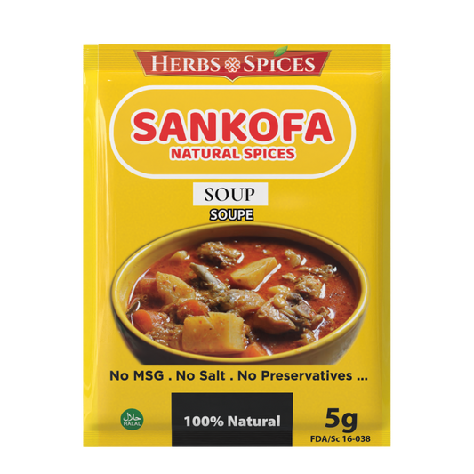 Sankofa Natural Spices—Soup Blend|No MSG & Fillers|5g & 25g|NMA Foods